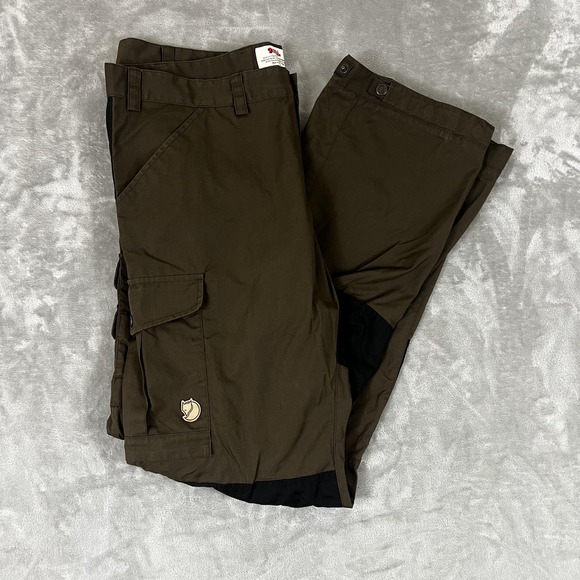 Fjallraven Vidda Pro Pants Mens 37 Long Brown Black G-1000 Hiking Cargo - Picture 16 of 16